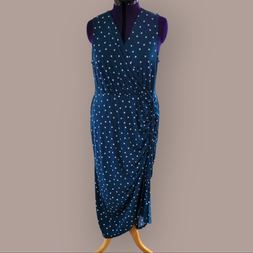 Lane Bryant Surplice-Neck Ruched Maxi Dress Plus Size